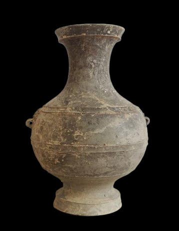 Oud-Chinees - Grote Hu-urne polychroom versierd met taotie,