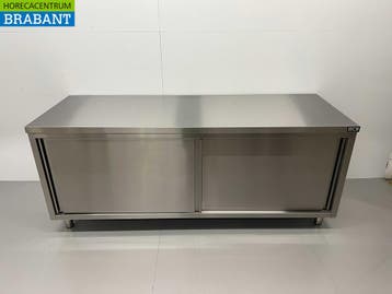 RVS Werkkast Kast 2 schuifdeuren Premium-line 200 cm Horeca, Ophalen of Verzenden, Nieuw in verpakking
