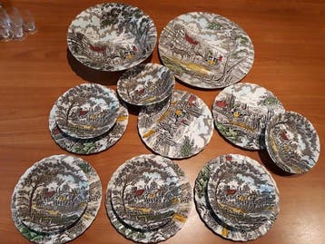 Myott Royal Mail - Tafelservies voor 6 (14) - Aardewerk,