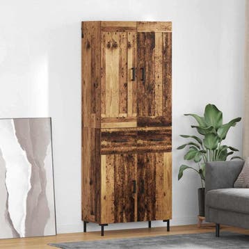 vidaXL buffetkast met lade 2 pcs Oud Hout Bewerkt hout, Minder dan 50 cm, Verzenden, Nieuw, Minder dan 100 cm