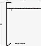 Roval aluminium daktrim  80 x 64 mm, Ophalen of Verzenden, Nieuw