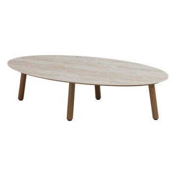 Taste 4SO Salute ovale salontafel amber met keramisch, Nieuw