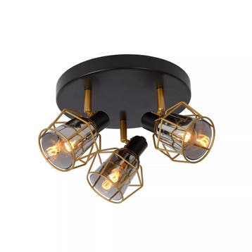 Lucide NILA - Plafondspot (Plafondlamp) - Ø 36 cm - 3xE14 -, Huis en Inrichting, Lampen | Spots, Verzenden, Zo goed als nieuw
