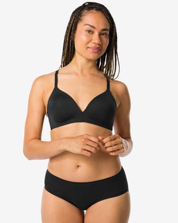 HEMA Dameshipster second skin micro zwart 2+1 gratis, Verzenden, Zwart