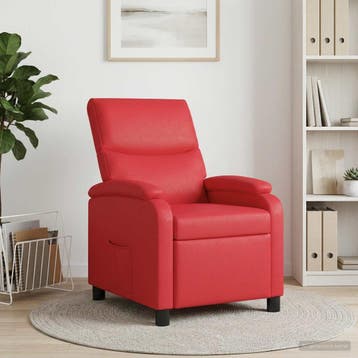 vidaXL Relaxfauteuil Rood Kunstleer, Huis en Inrichting, Fauteuils, Verzenden, Nieuw