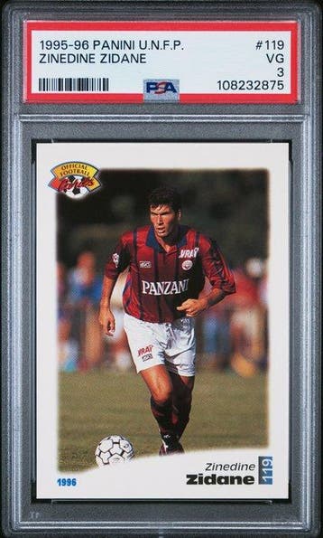 1995/96 Panini UNFP Official Football Cards Zinedine Zidane, Nieuw