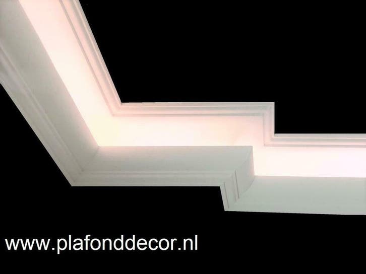 Sierlijsten voor indirecte LED verlichting, Doe-het-zelf en Verbouw, Plinten en Afwerking, 200 tot 250 cm, Lijsten, Nieuw, Kunststof