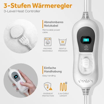 Elektrische onderdeken - Warmtedeken - 1 persoons - 160x140, Verzenden, Zo goed als nieuw