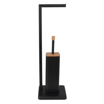 Ruimtebesparende WC Rolhouder | Bamboe Top | Premium | OP=OP, Ophalen of Verzenden, Nieuw, Zwart, Overige typen