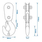 ProPlus Katrol met haak - Maximale belasting 2 ton - Duur..., Watersport en Boten, Boottrailers, Ophalen of Verzenden, Nieuw