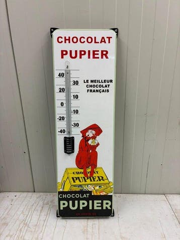 Chocolat Pupier – Emaille Thermometer – Franse