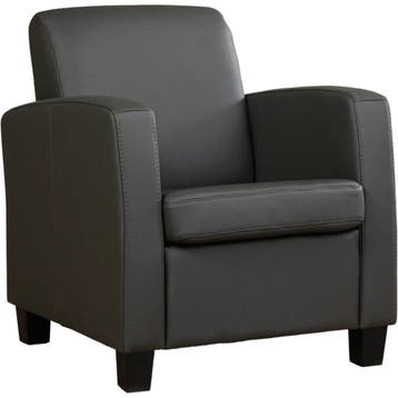 Set van 2 Leren fauteuils Joy - Toledo Antracite, Nieuw, Ophalen of Verzenden, 50 tot 75 cm, Leer