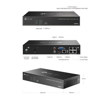 TP-Link VIGI NVR1004H-4P - 4 Kanaals PoE NVR, Ophalen of Verzenden, Nieuw