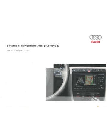 2008 AUDI RNS-E INSTRUCTIEBOEKJE ITALIAANS