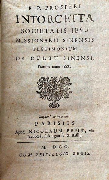 R. P. Prosperi - Intorcetta Societatis Jesu Missionarii