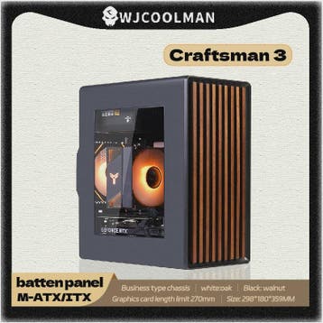 WJCOOLMAN Craftsman 3 PC Case: Stijlvolle Transparante Behui, Computers en Software, Verzenden, Nieuw