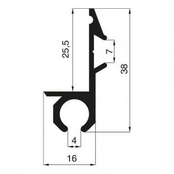 Tentrail aluminium 25,5mm (alleen afhalen), Ophalen of Verzenden, Nieuw