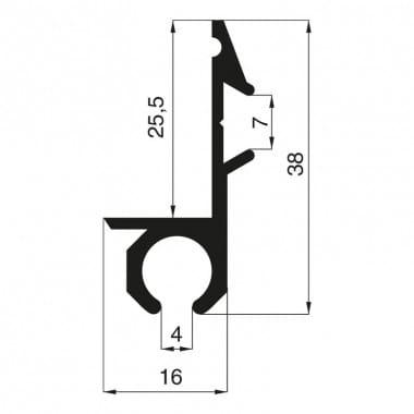 Tentrail aluminium 25,5mm (alleen afhalen), Caravans en Kamperen, Voortenten en Luifels, Nieuw, Ophalen of Verzenden