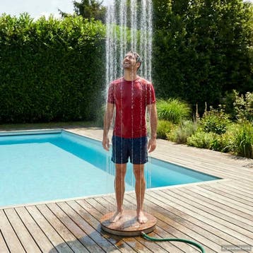 vidaXL Tuin vloershower WPC en RVS 201 Bruin, Verzenden, Nieuw