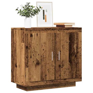 vidaXL Dressoir 80x40x75 cm bewerkt hout oud houtkleurig, Verzenden, Nieuw, Overige houtsoorten, Minder dan 50 cm