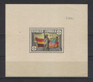 Spanje 1938 - Grondwet VS luchtvaart +5 - Edifil nº 766, Gestempeld
