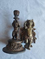 Kaarsenhouder (2) - brons, metaal, messing, Antiek en Kunst, Curiosa en Brocante
