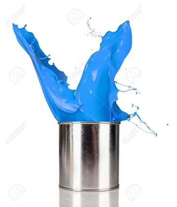 Acryl Zijdeglans - Knal Blauw - 1 liter (Waterbasis), Blauw, Nieuw, Ophalen of Verzenden, Verf