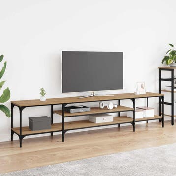 vidaXL TV-kast 201 x 35 x 45 cm Artisan Eiken Gemonteerd, Minder dan 50 cm, Verzenden, Nieuw, Minder dan 100 cm