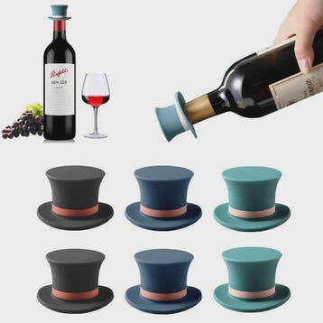 Unieke Wijnflesstopper 'Magic Hat' - Siliconen Afsluiting vo, Huis en Inrichting, Barren, Verzenden, Nieuw