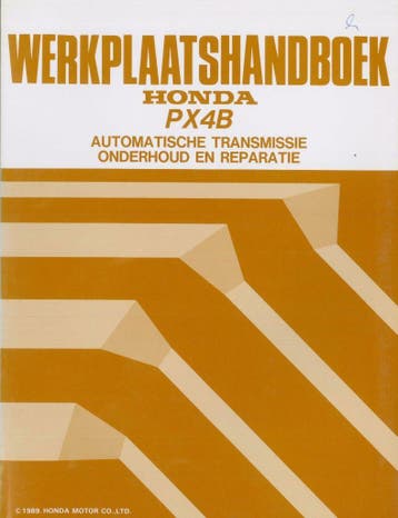 1989 Honda PX4B Werkplaatshandboek Automatische transmissie, Verzenden