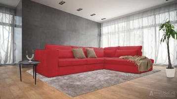 Hoekbank Blaricum - hoekbanken - Rood, Nieuw, Stof