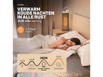Vulpes Goods® Tech - Ventilatorkachel - 3 Warmtestanden -, Verzenden, Nieuw