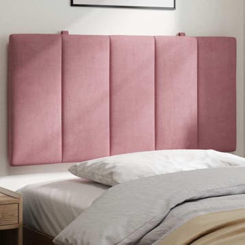 vidaXL Hoofdbordkussen Hanko 100 cm fluweel roze, Verzenden, Nieuw, Stof
