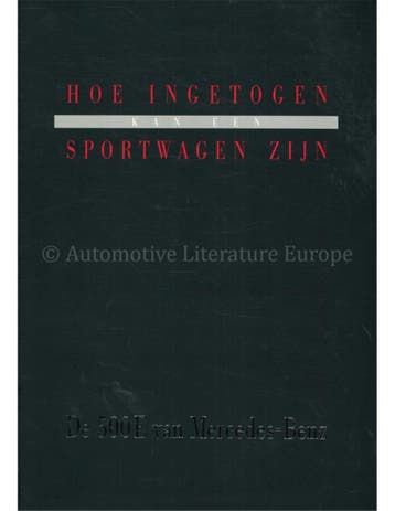 1990 MERCEDES BENZ 500E BROCHURE NEDERLANDS, Nieuw, Author
