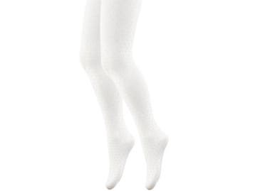 Panty meisjes met ruitjes patroon - Ecru, Verzenden, Nieuw