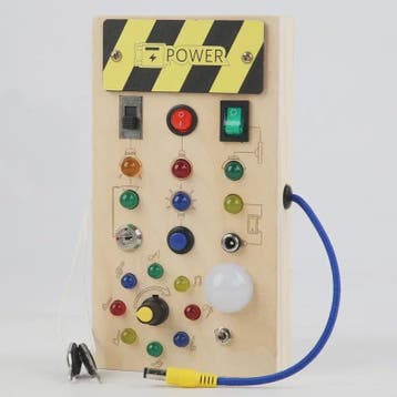 Houten Montessori Busy Board met LED Lichtjes en Schakelaars, Verzenden, Nieuw
