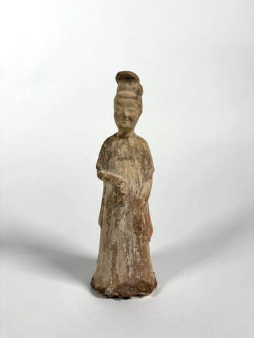 Oud Chinees, Tang-dynastie Terracotta Mingqi - 17 cm, Verzamelen
