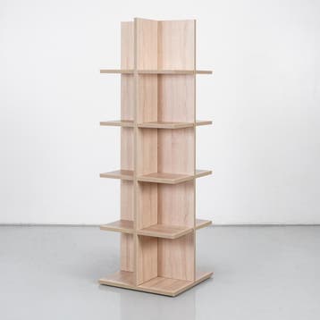 Vakkenkast Foundry - Eiken - 183 x 59 x 59 cm - 20 vakken -, Huis en Inrichting, Kasten | Wandmeubels, Ophalen of Verzenden, Nieuw