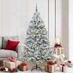 vidaXL Kunstkerstboom met 300 LED Groen en Wit 180 cm PVC en, Verzenden, Nieuw