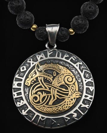 Lavasteen - Halsketting - Dragon Fafnir - Bescherming en