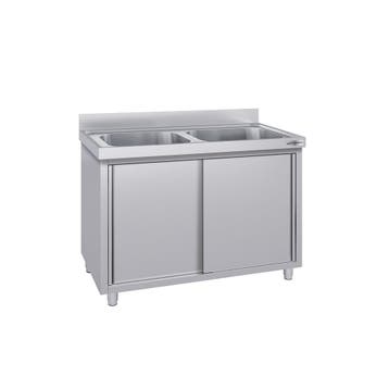 GGM Gastro | Spoelkast ECO - RVS - 1200x600mm - met 2 |, Verzenden, Nieuw in verpakking, RVS Meubilair