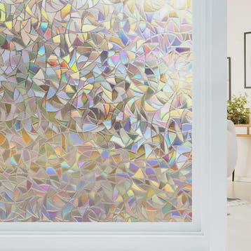 Regenboog Raamfolie - Statisch Plakkerig, Glas-in-lood Effec, Verzenden, Nieuw