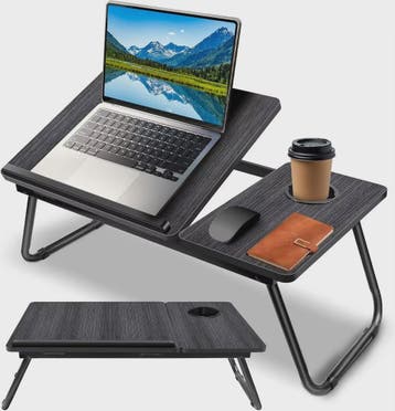 Multifunctionele Opklapbare Laptoptafel met Bekerhouder - Ve, Verzenden, Nieuw
