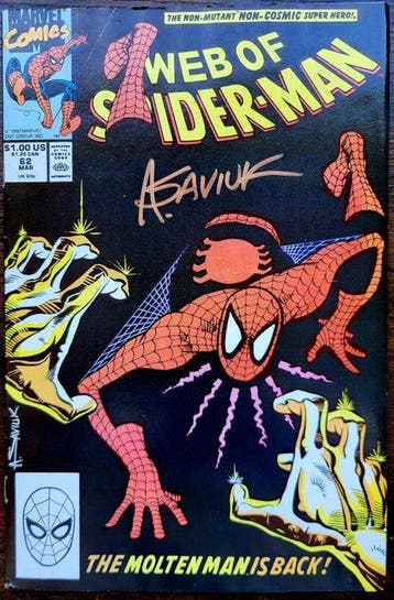 Lots 3 comics signed Spider-Man Vintage 1990-2014 - Signed +, Nieuw