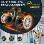 Kofferset - 4 delig - Trolley - Reiskoffer set - Turquoise -, Verzenden, Zo goed als nieuw