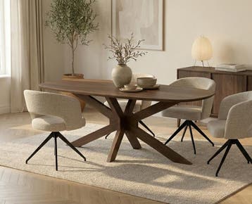 Eettafel Capricorn Deens ovaal Acacia 180x90x76 cm - Bruin -, Ophalen of Verzenden, Nieuw
