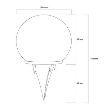 Solar prik- en tafellamp Comet op zonne-energie - 20 leds, Zonne-energie, Verzenden, Minder dan 50 watt, Overige typen