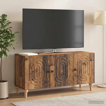 vidaXL TV-kast 99 x 34,5 x 50 cm Oud hout Bewerkt hout, Minder dan 50 cm, Verzenden, Nieuw, Minder dan 100 cm