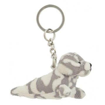 Gevlekte grijze zeehond knuffel sleutelhanger - pluche, Verzenden, Nieuw