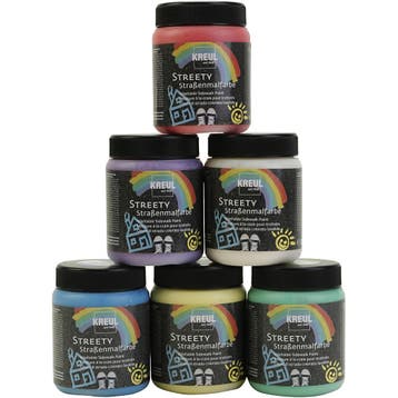 Stoepkrijtverf, 6x200 ml/ 1 doos, Hobby en Vrije tijd, Schilderen, Nieuw